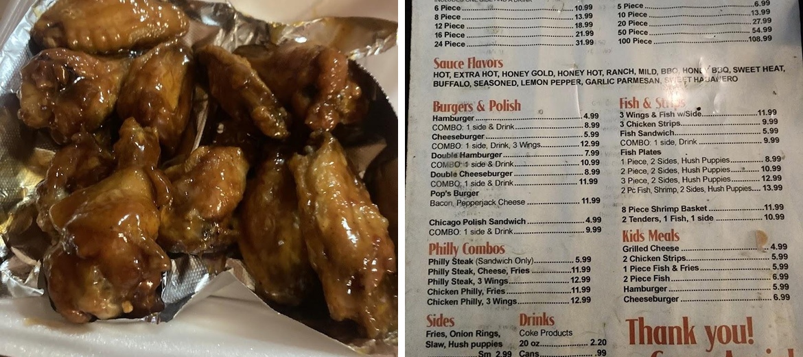 Wing Out Menu